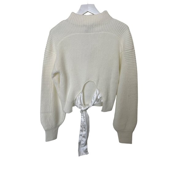 Design History Rib Knit Tie Back Sweater - Picture 6 of 7